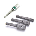 3pcs/set Chrome Vanadium Steel Socket Adapter Hex Shank to 1/4" 3/8" 1/2" Extension Drill Bits Bar Hex Bit Set Power Tools
