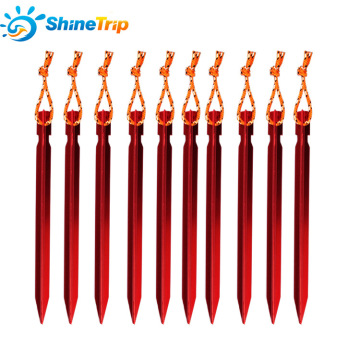 10pcs Tent Pegs Stakes 18cm Aluminum Outdoor Tent Nails Camping Equipment Accessories