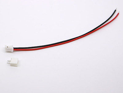 30 SETS Mini Micro JST 2.0 PH 2-Pin Connector plug with Wires Cables 120MM