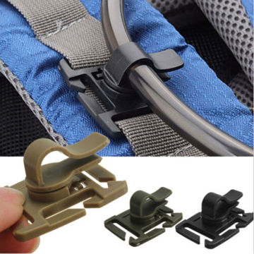 2PCS Rotatable Drinking Tube Clip Molle Hydration Bladder Drinking Straw Tube Trap Hose Webbing Clip for Water Pack Bag