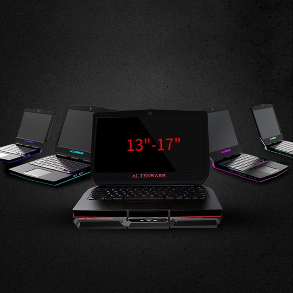 13-17 inch Gaming Laptop Cooler Six Fan Led Screen Two USB Port 2600RPM Laptop Cooling Pad Notebook Stand for Laptop