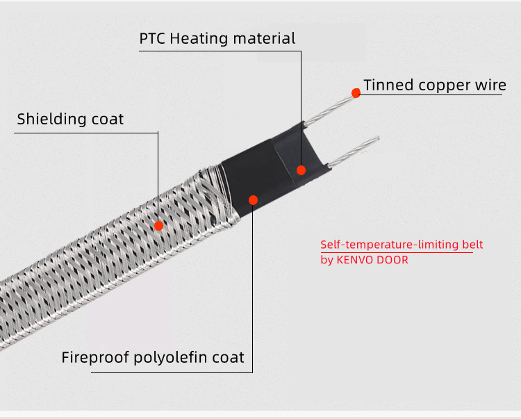 heating belt cold room sliding door