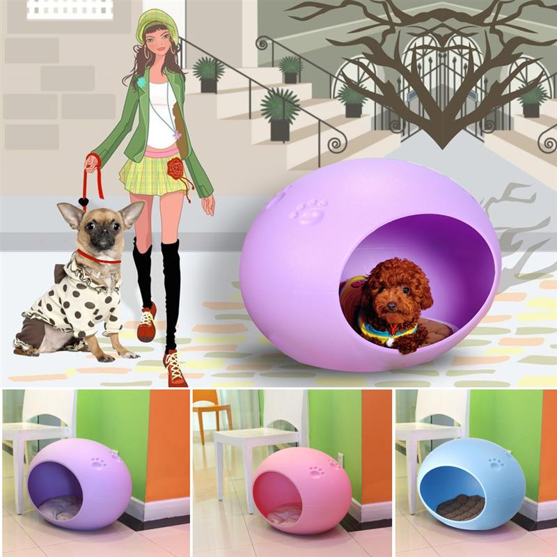 Egg Shape Pet Bedroom Cabin Can Be Fixed Cage Plastic Guinea Pigs House Hamster Bedroom Cat Dog Puppy Head Bedroom