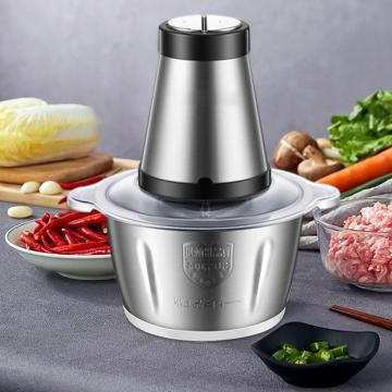 Two-speed Meat Grinder 2L Stainless Steel Household Food Slicer Preparation Mixing Meat Mincer