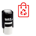 LolliZ Bag Recycling Self-Inking Rubber Stamp - Modern Symbol Series