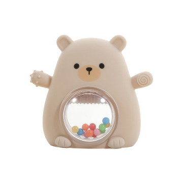Cute Bear Silicone Rattle Teether Toy for Baby