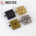 2/5pcs Square Handbag Turn Lock Clasp Buckles for Bags Purse Metal Clasps DIY Hardware Part Accessories Leather Craft