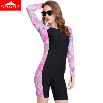 SBART 1MM Swimming Wetsuits Hot Summer Lycra Upf50 Long Sleeve Short Pant Women's Windsurf Swimming Surfing Diving Wetsuits