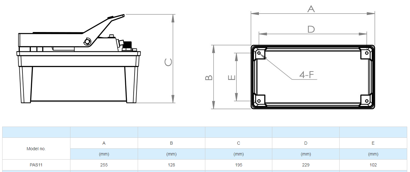 single acting foot pump pas-11