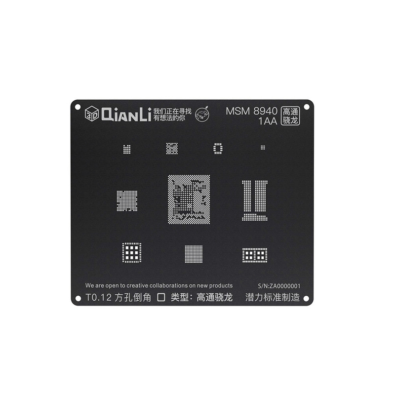 QIANLI iBlack 3D BGA Reballing Stencil for MSM8916/MSM8909/MSM8939 MSM8917 MSM8937 MSM8940 MSM8953 PM8916 PM8917 PM8937 PM8940