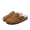 Winter New Men Fur Indoor Cork Slipper Keep Warm Anti-slip Plush House Floor Bedroom Comfortable Men Slipper Winter Unisex Shoe