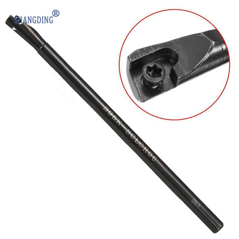 1pc S06K-SCLCR06 Screw Type Turning Tool Holder 6x125mm + 10pcs CCMT060204 Inserts + T8 Wrench