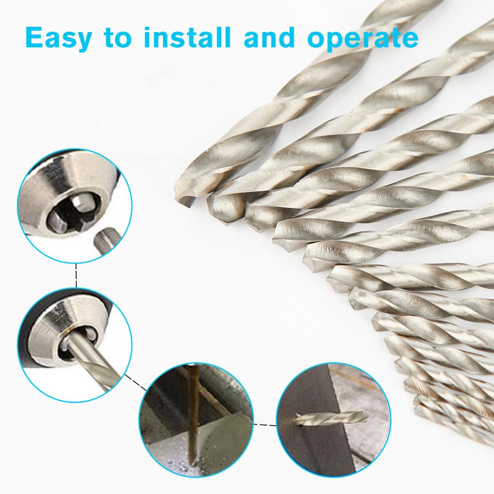 13 PC Twist Drill Bit Metal Wood