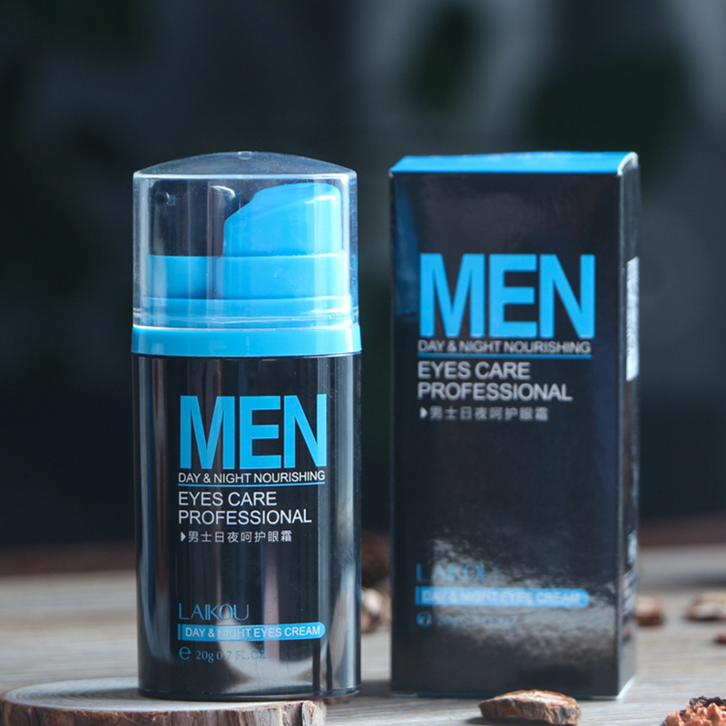 MEN Eye Cream Day and Night Anti Puffiness Dark Circle Wrinkle Ageless Moisturizing Whitening Skin Firming Care LAIKOU Collagen