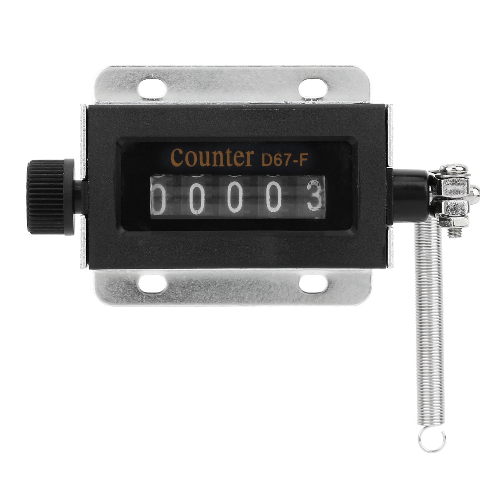 D67F 5 Digit Mechanical Resettable Manual Hand Pull Stroke Tally Counter New 2019