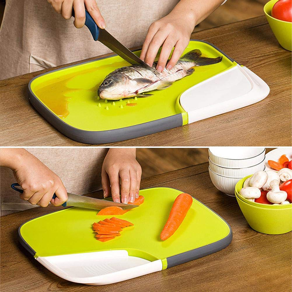 Double-Sided Bamboo Cutting Board Multi-purpose Cutting Board For Kitchen Multi-function Double-sided Cutting