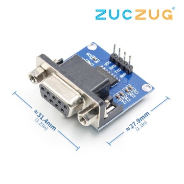 1pcs/lot MAX3232 RS232 to TTL Serial Port Converter Module DB9 Connector MAX232