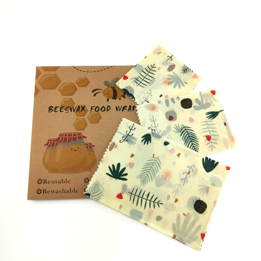 Zero Waste Beeswax Food Wrap Eco-Friendly Reusable Food Storage Wraps Eco Friendly Bees Wax Food Wrap Replacement for Sandwich