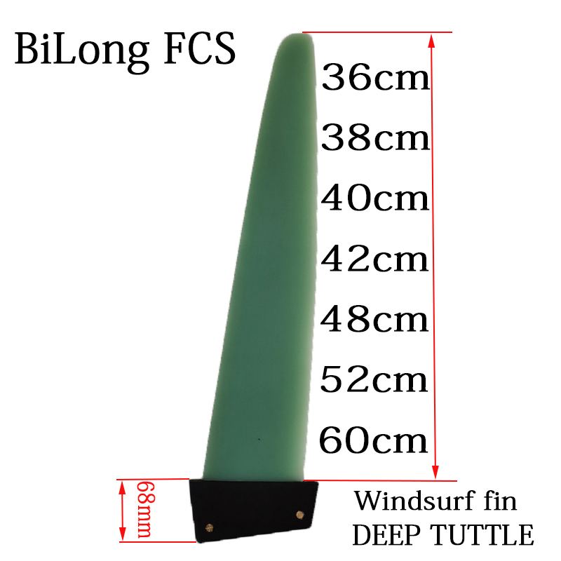 For DEEP Tuttle Box Windsurf fin kiteboards fin glass fiber Light green G10 epoxy resin surfboard fin single Windsurfing fins