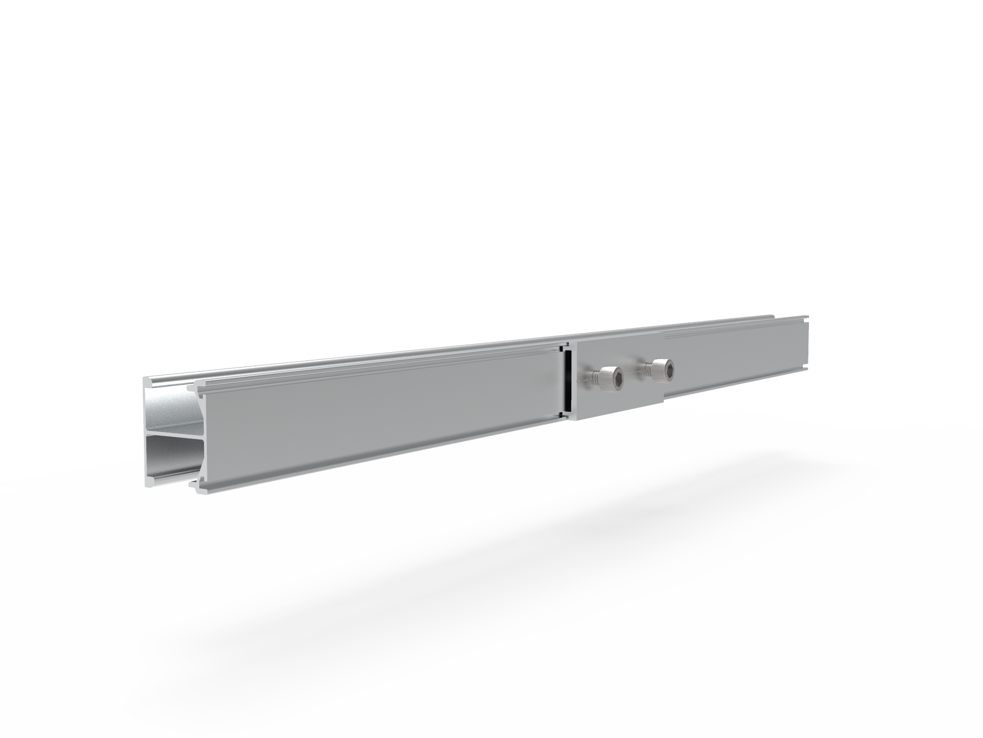 Solar panel symmetrical lightweight rail