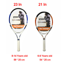 Kids Ultra-light Tennis Racket With Free String Bag Carbon Aluminum Alloy Paddle Racquet For 6-14 Years Old Children Beginner