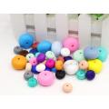 50pc Silicone Abacus Round Beads Lentils Soft Pastel For Teething Necklace Chewable Organic Beads Baby Teether 14mm