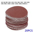 20ps 3" 75mm Round Sandpaper Abrasive Disk Sand Sheet Grit 40~3000 Hook and Loop Sanding Disc for Sander