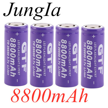 100% New 3.7V 26650 Battery 8800mAh Li-ion Rechargeable Battery For LED Flashlight Torch Li-ion Battery accumulator battery
