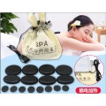 Massage Stones Massage Lava Natural Energy Massage Stone Set Hot Spa Rock Basalt Stone 8 Pcs Set and EU Plug Heater Bag/ Box