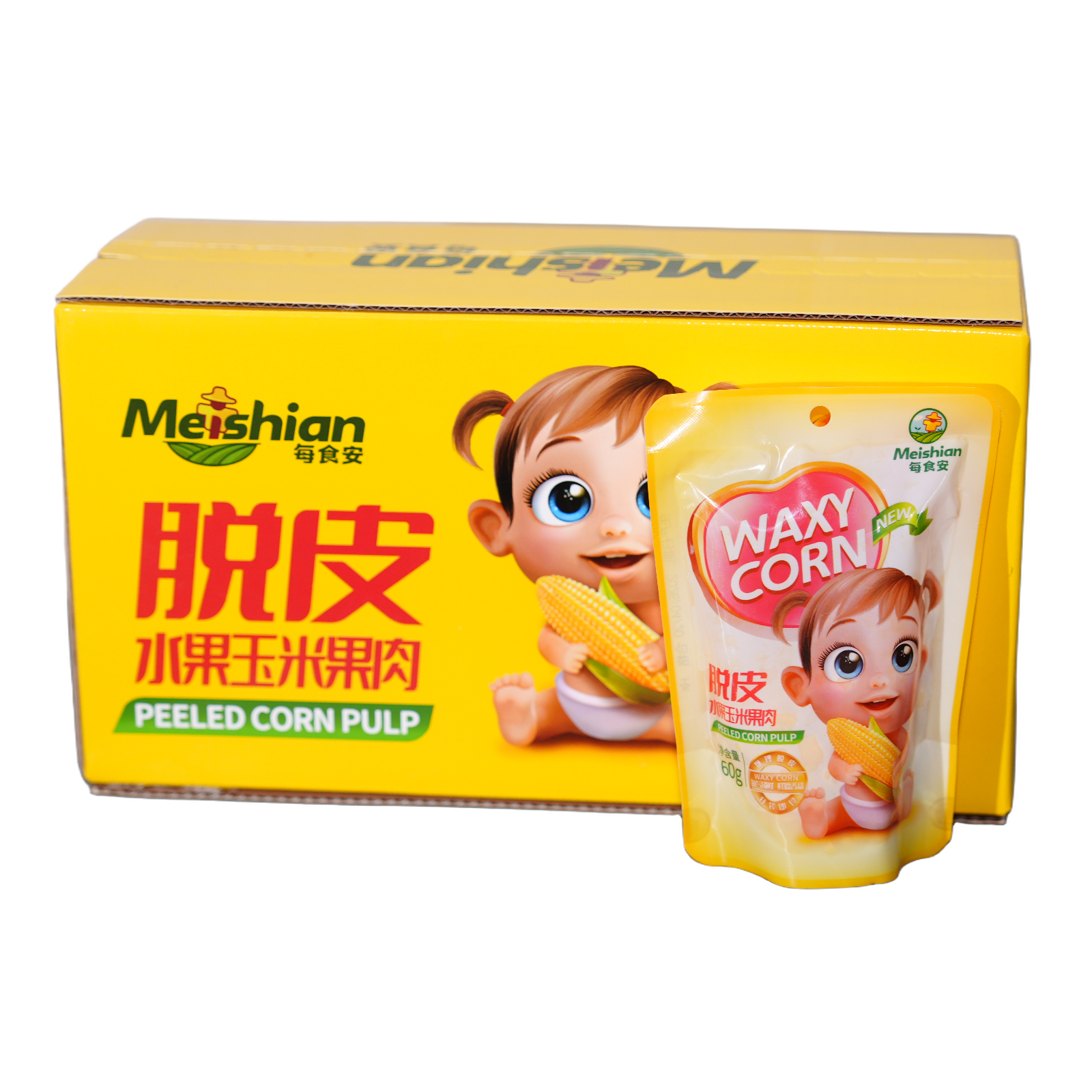 Peeled Sweet Corn Kernels Gift Box 60g x 10 3