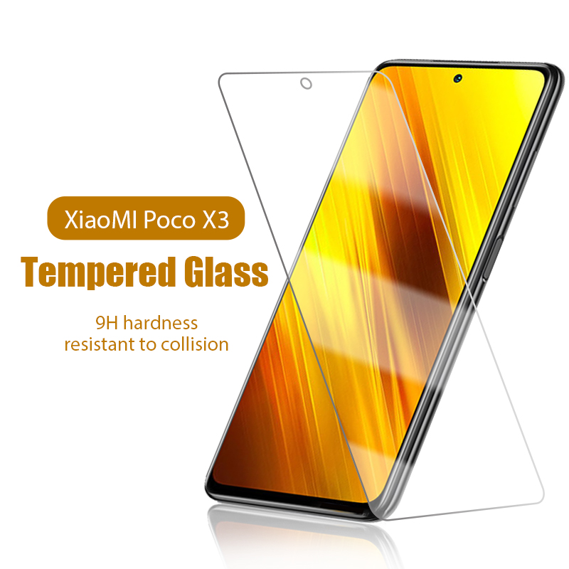 3 Pcs Tempered Glass For Xiaomi Poco X3 NFC F2 Pro X2 F1 Screen Protector For Redmi Note 9 8 7 Pro 9s 8T 9A 9C 8A 7A Glass Film