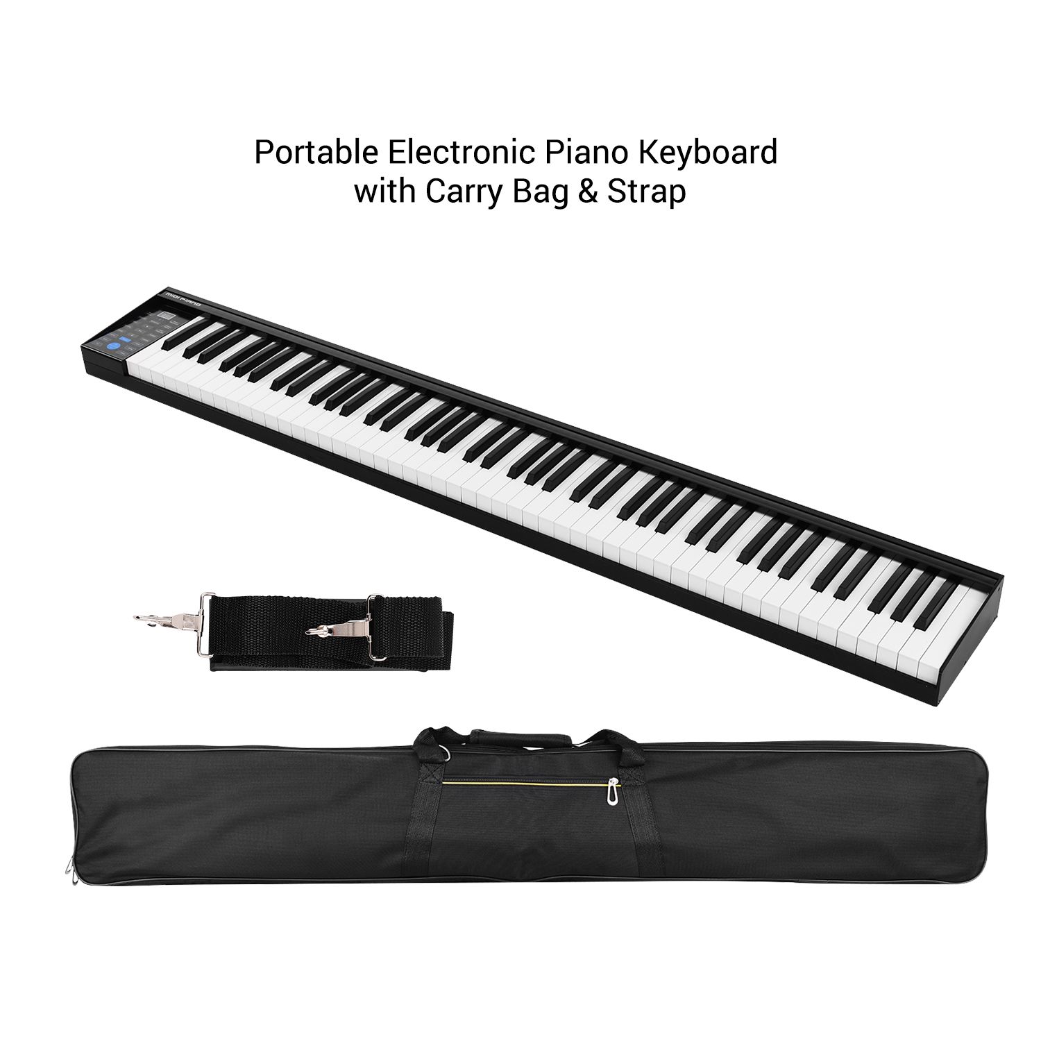 88 Keys Digital Electronic Piano Keyboard MIDI Output Built-in Stereo Speakers Light Strip with 400 Tones 128 Rhythms 80 Songs