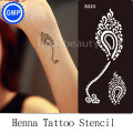 6pcs/lot Temporary Tattoo Stencils sheets for Henna tattoo paste reusable Template professional new glitter Painting supplies