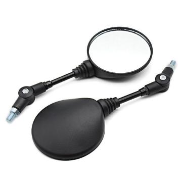 A Pair Black Universal Mirror Motorcycle Rearview Mirror Anti-fall Folding Round Mirror Motorcycle Side Mirror