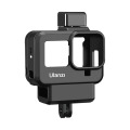 Go Pro 8 Protective Housing Vlog Cage for Gopro 8 Extend Battery Mic Adapter Holder Cold Shoe Mount for Vlog Microphone Tripod