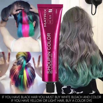 14 Colors Mild Single Hair Dye Cream Blue And Black Color Hair Dye Can Cover White Hair Barber Shop Special Color Cream TSLM1