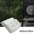 Sponge Bathtub Pillow Non-slip 3D Mesh Bathtub Spa Pillow Waterproof Suction Cup Soft Polyester Wear-resistant Bathroom Cushion