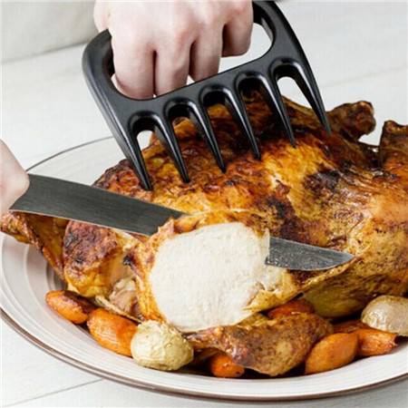 AA New Cut vegetables/meat fixed anti-hand claw:Paws Meat Claws Pork Fork Shred Lift BBQ Kitchen Tool