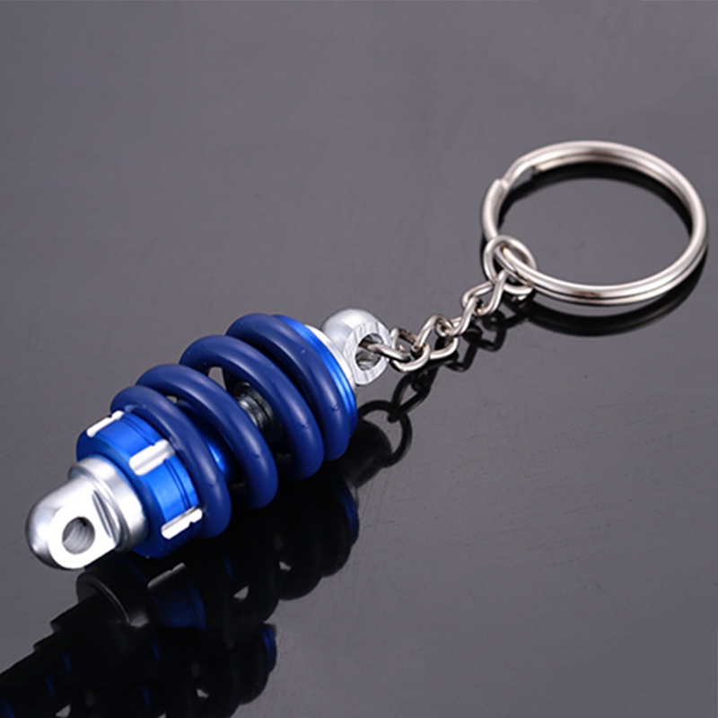 Car Motorcycle Keychain Motor Modified Shock Absorber Key Ring Car Decoration Key Chain Auto Motorbike Keyring Accessories