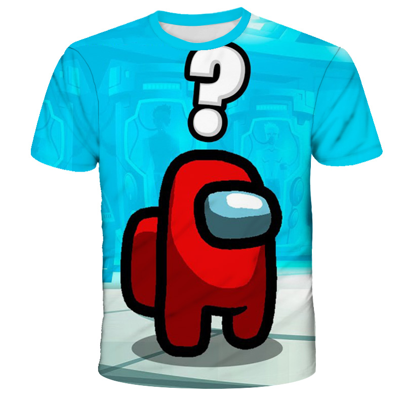 Boys Girls T Shirt Among Us Impostor Short Sleeves For Boy Cartoon Print Kids Children Clothes Tops 4-14 Year Boys 3D T shirt