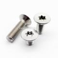 10/50pcs M1.6 M2 M2.5 M3 M4 M5 M6 M8 304 A2-70 stainless steel GB2673 Six-Lobe Torx Flat Countersunk Head Screw Six Lobe Bolt