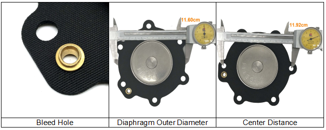 VNP/VEM214 VNP/VEM314 VNP/VEM414 VNP/VEM614 Valve Diaphragm
