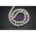 8~9mm Good Quality Natural White Fresh Water Pearl Potato Round Loose Beads