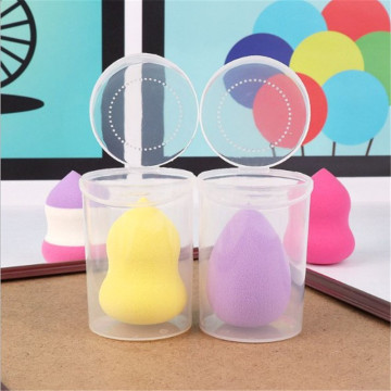 1PC Round Plastic Transparent Empty Makeup Sponge Puff Holder Stand Storage Box Cosmetic Egg Puff Case