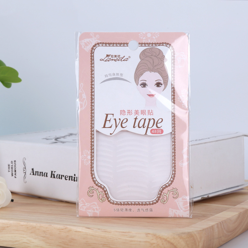 48 Pairs Strong Adhesive Eyelid Stickers Strips for Shadow Double Eyelid Tape Eyelid Tape for Eyelid Tools