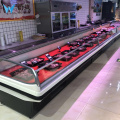 Seafood freezer showcase fish meat display chiller small refrigerated display case