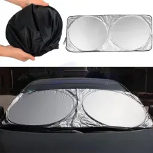 DDC silver and black custom car front window sun visor