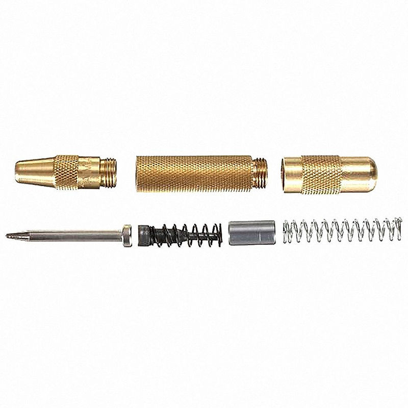 Anti-slip Automatic Centre Punch Tool Stainless Steel Drill Tool Spring Loaded Marking Hole Tool Wood Press Dent Marker