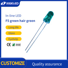 LEDF5 lamp beads in-line led green hair green