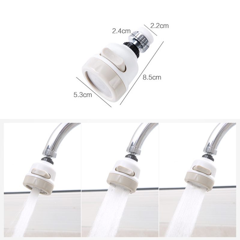 2 Modes 360 Rotatable Bubbler Water Saving High Pressure Nozzle Filter Tap Adapter Faucet Extender Bathroom Kitchen Accessories